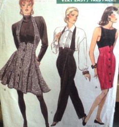 7313 EZ VOGUE  FLARE-TAPER SKIRT,PANTS STRAPS OR NOT PATTERN 6-10